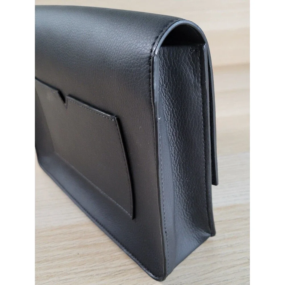 Von Holzhausen Black Magnetic Clutch Wallet Pouch Vegan Leather Hand Held Purse